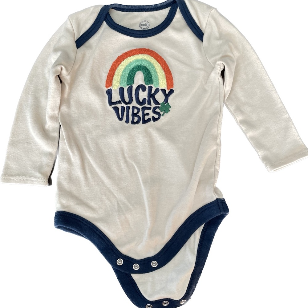 12 Month Wonder Nation Long Sleeve St Patrick Day Onesie